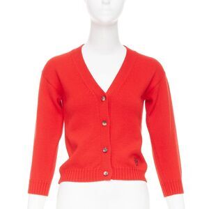 Loewe Anagram embroidered wool crop cardigan